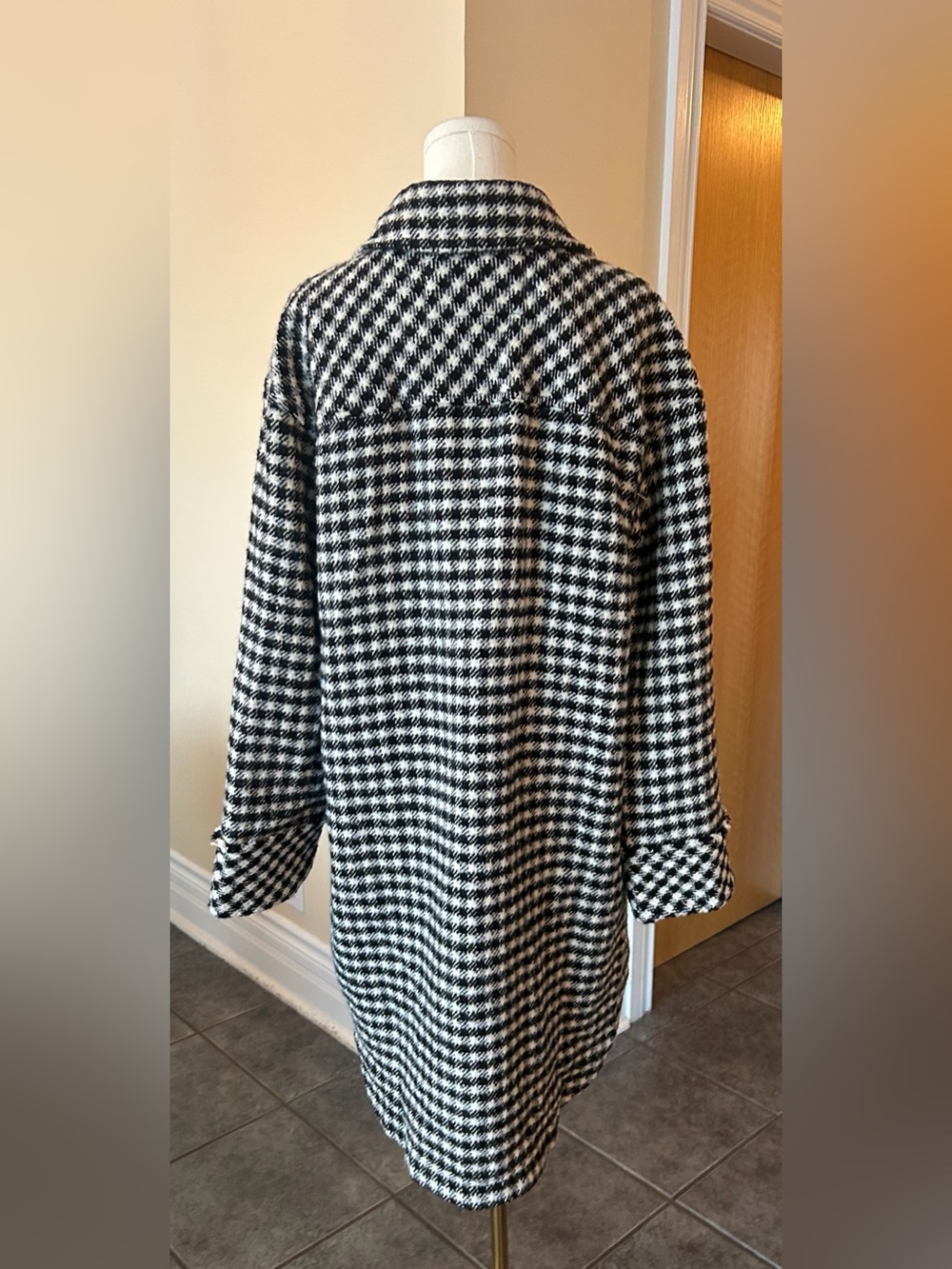 FREE PEOPLE x We The Free Get Around Houndstooth Shirt Jacket size large - Picture 14 of 14
